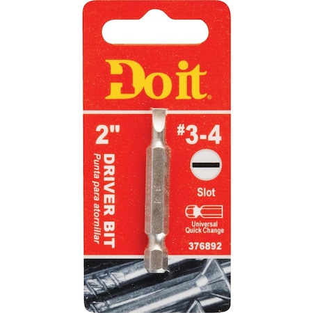 All-Source No. 3-4 Slotted 2 In. Power Screwdriver Bit 306511DB